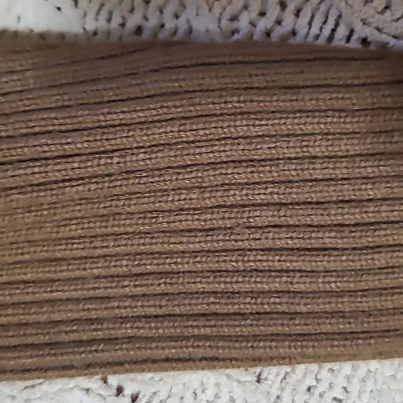 Lilly McKay Brown & Tan Grandpa Cardigan w/ Detachable Faux Fur Collar - Size M - Picture 4 of 9